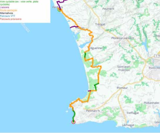 Depart camping - Rando vélo - Pouldreuzic Audierne